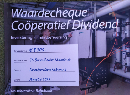 Gift van 9300 Euro van het Rabobank Coöperatiefonds